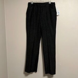 Liz‎ Claiborne Womens Size 10 Black Sparkle Herringbone Dress Pants Tailored